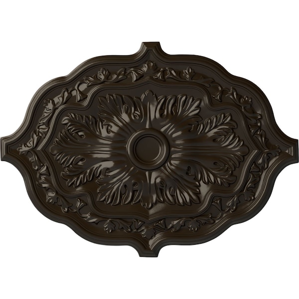 Ekena Millwork Pesaro Ceiling Medallion, Hand-Painted Stone Hearth, 36"W x 26"H x 1 1/2"P CM36X26PESHF - main